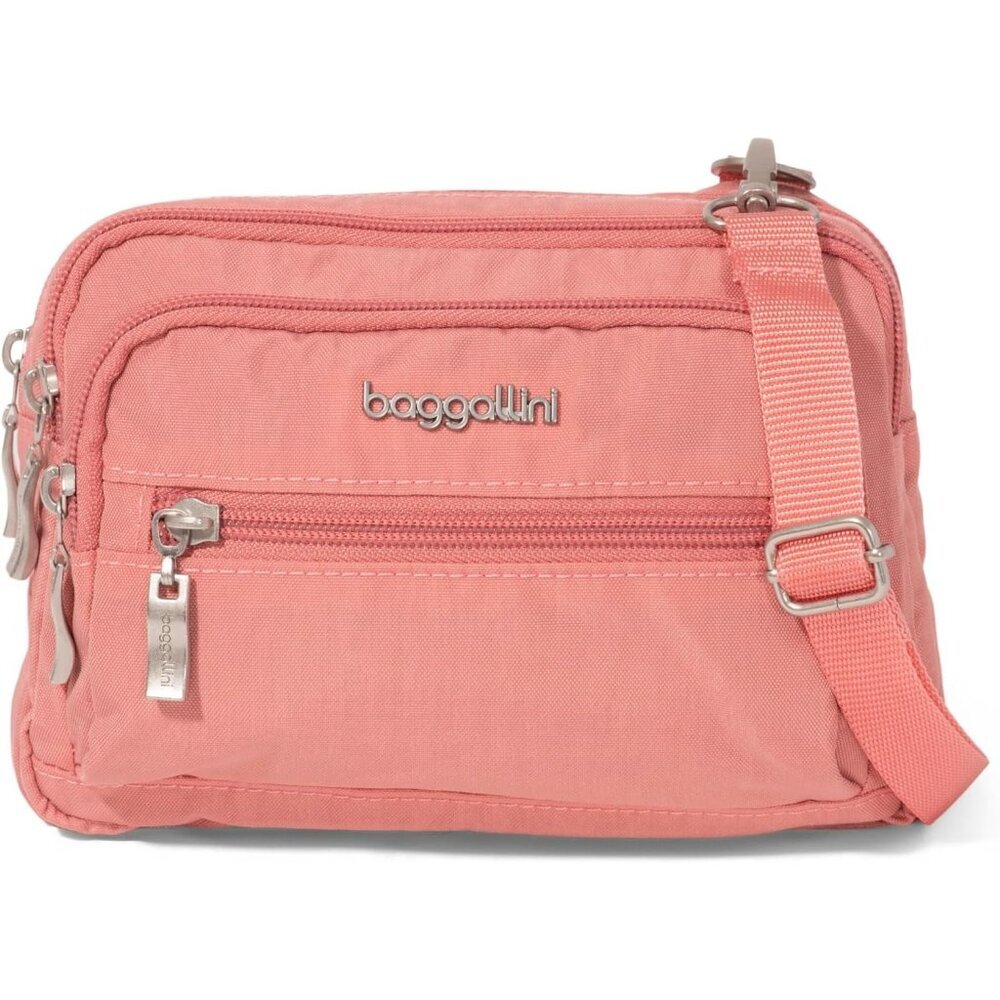 〽️Women's Terracotta Triple Zip Small Crossbody Bag Lightweight Convertible Belt